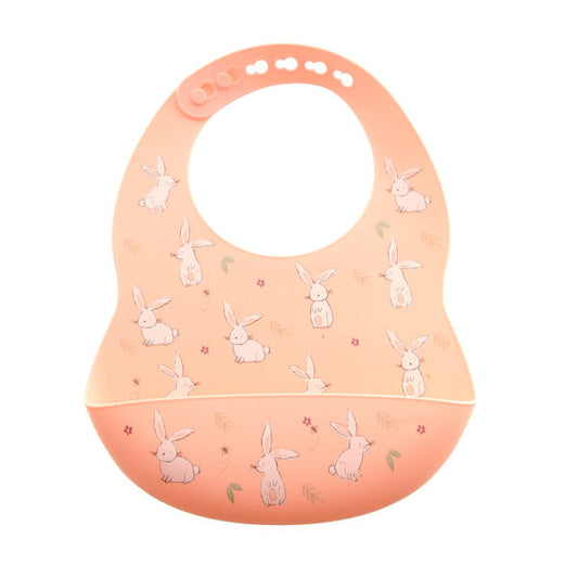 Silicone feeding bib - Bunnies