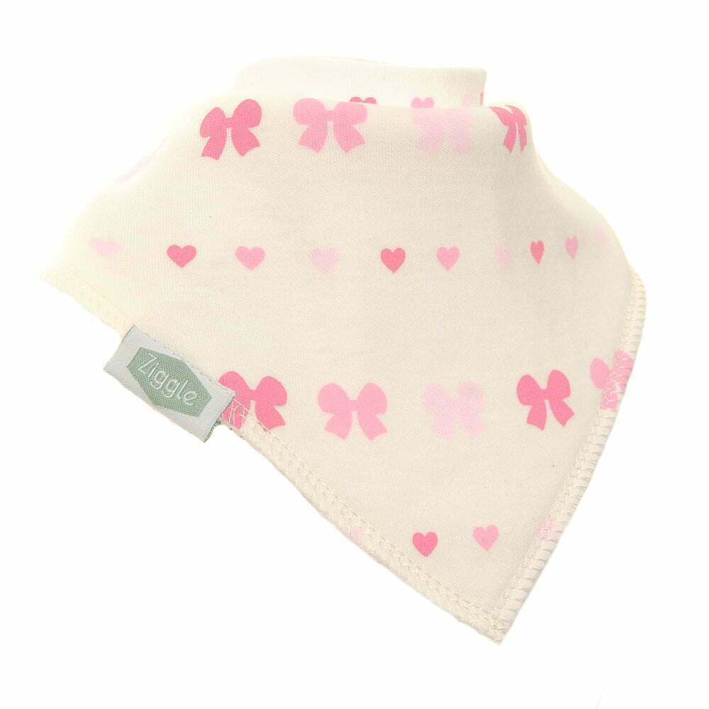 Ziggle Hearts & Bows Print Bib