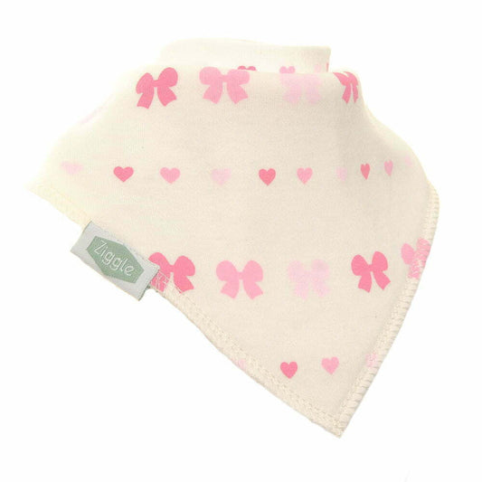 Ziggle Hearts & Bows Print Bib