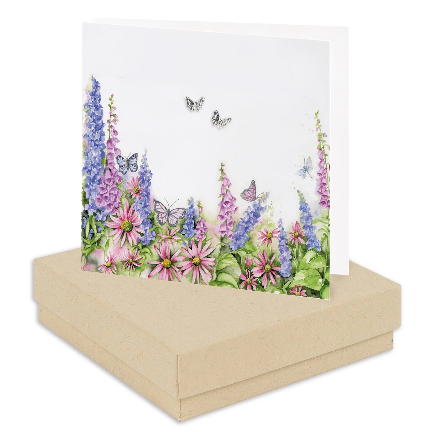Boxed Sterling Silver Butterflies Stud Earring
