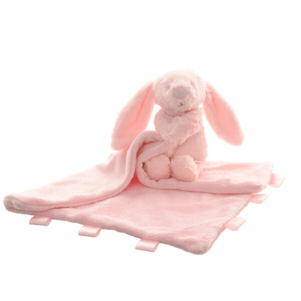 Pink Bunny Plush Comforter Blanket