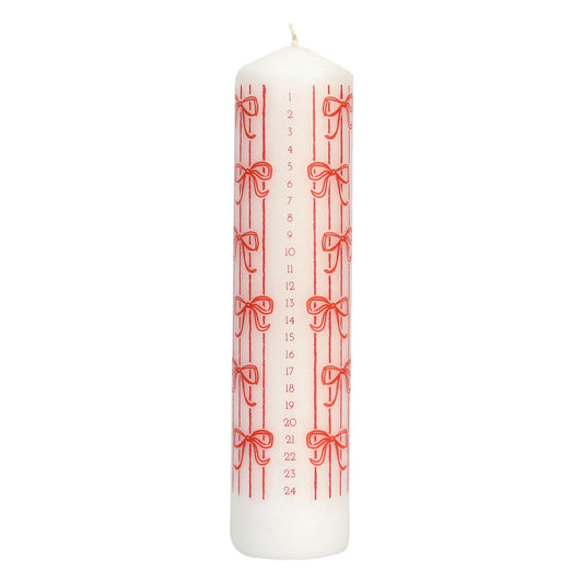 Christmas Bow Advent Candle