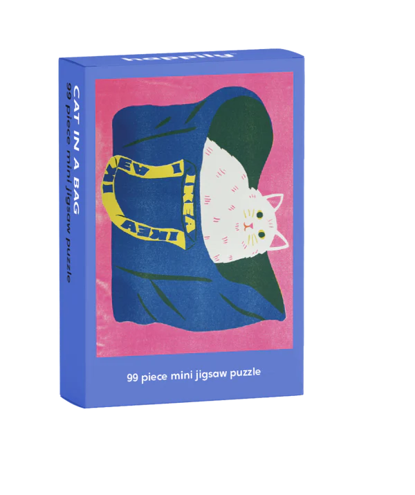 Sale- Cat in a bag - 99 Piece Mini Jigsaw Puzzle