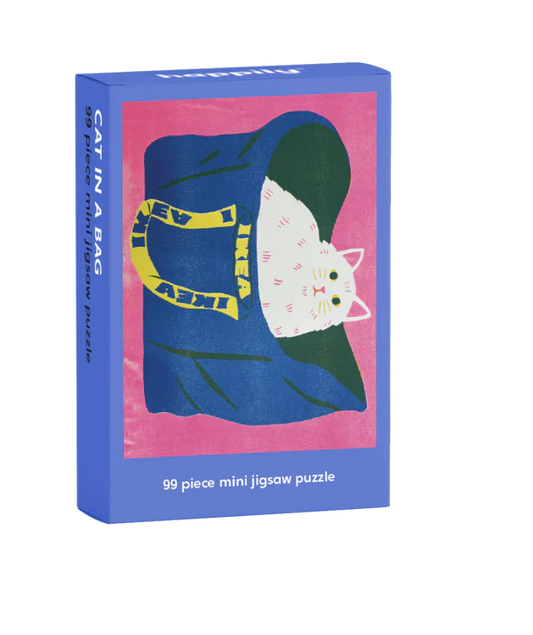 Sale- Cat in a bag - 99 Piece Mini Jigsaw Puzzle