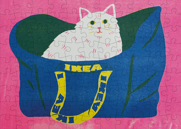 Sale- Cat in a bag - 99 Piece Mini Jigsaw Puzzle