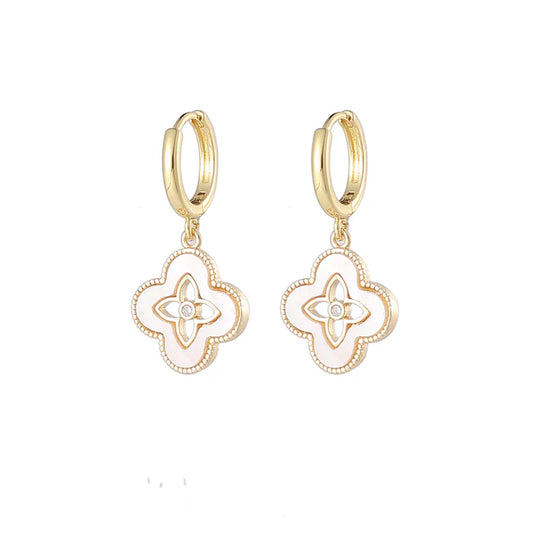GOLD PLATED MOTHER OF PEARL EARRINGS