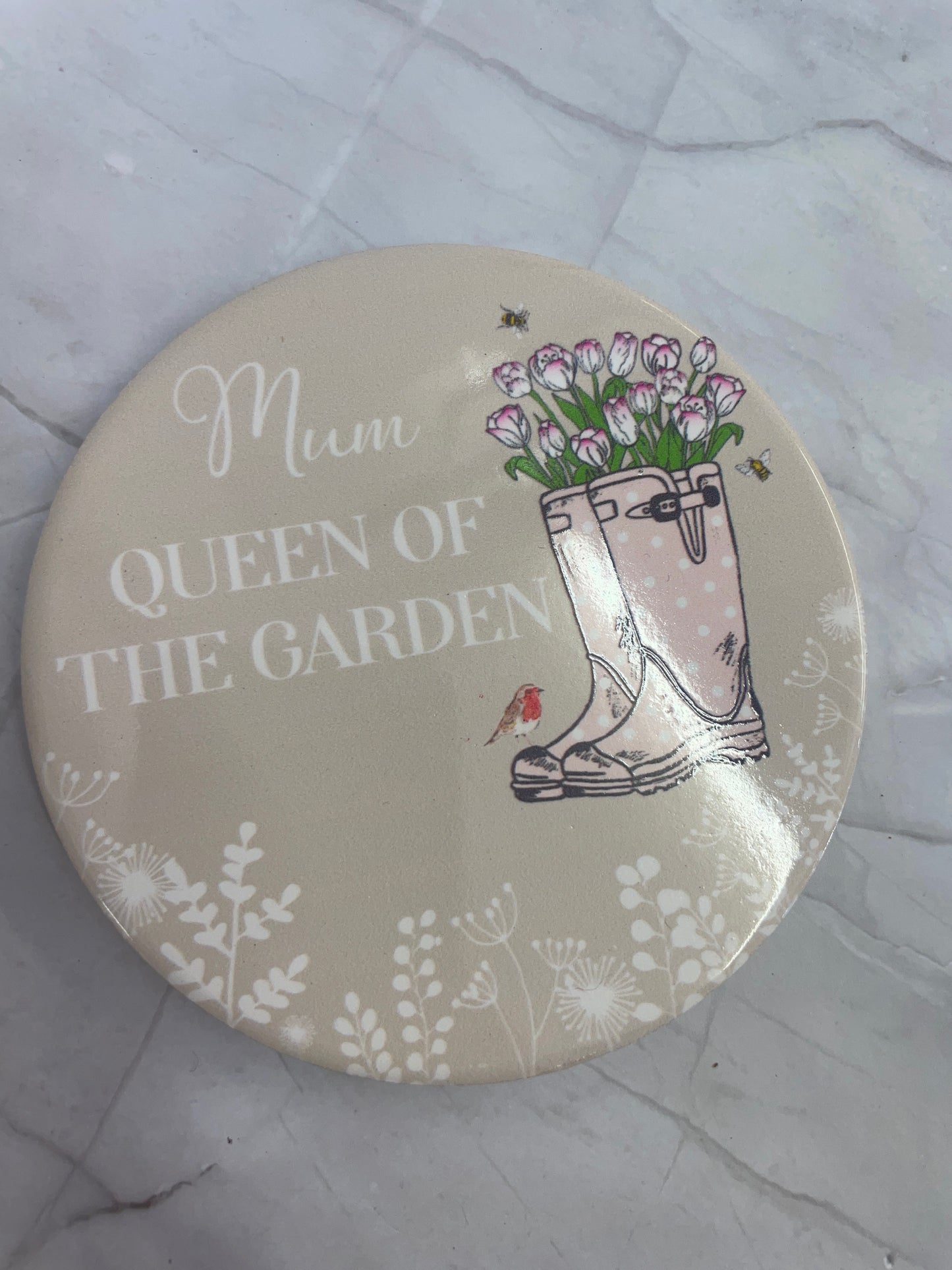Sale - Langs  - Mum Queen of the garden Round Coaster