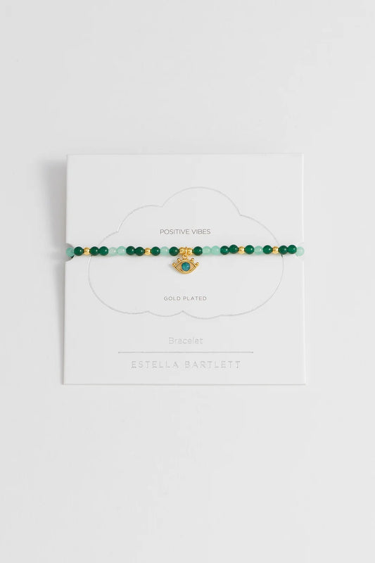 Estella Bartlett - Beaded Evil Eye Charm Bracelet