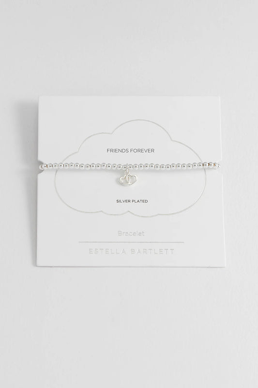 Estella Bartlett - Sienna Beaded Interlinked Heart Charm Bracelet