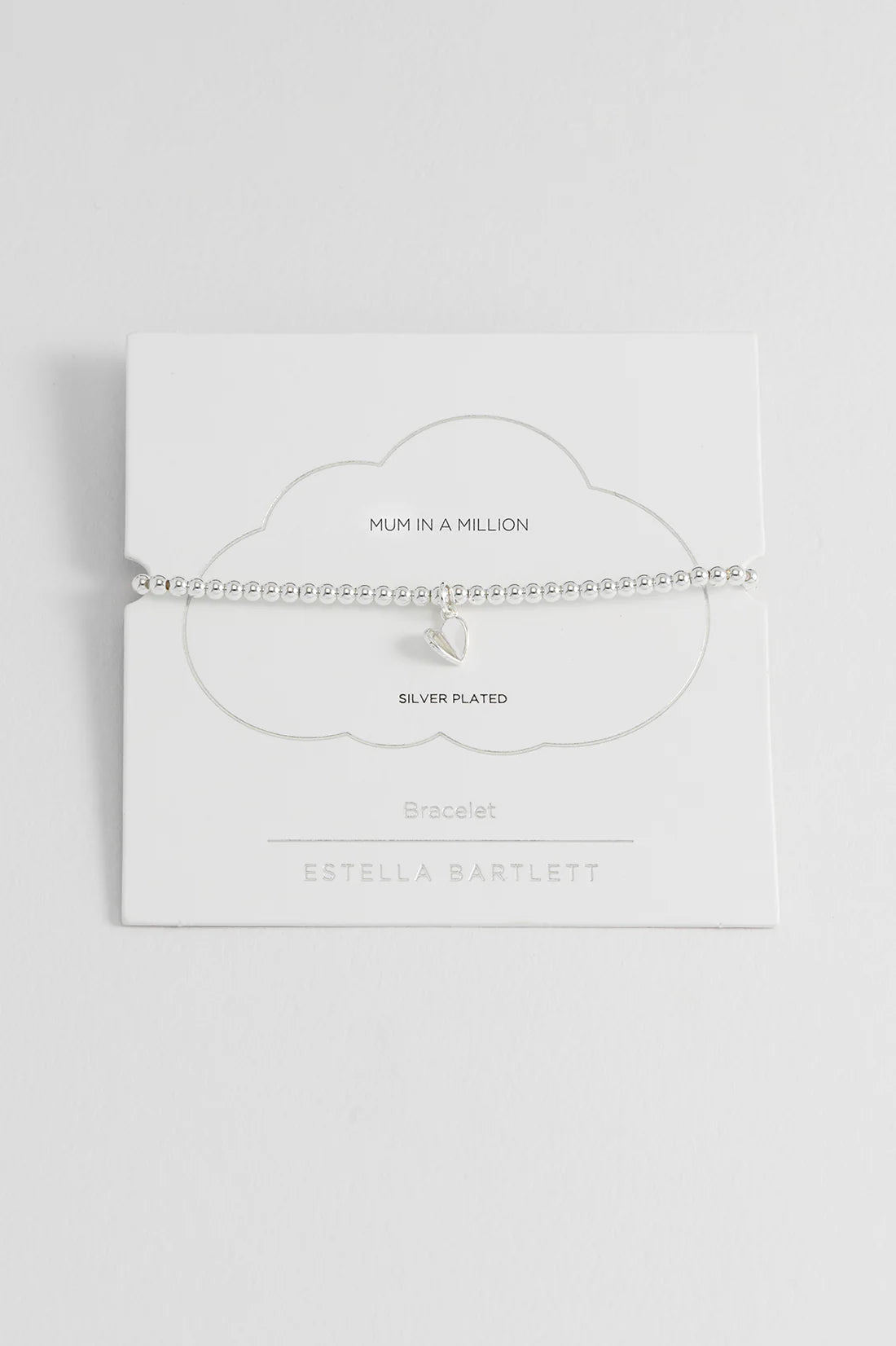 Estella Bartlett - Sienna Beaded Folded Heart Charm Bracelet