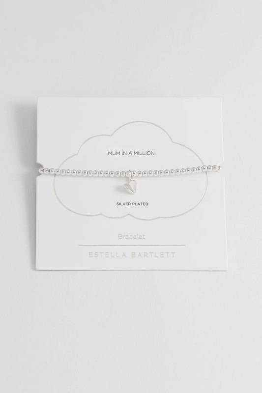 Estella Bartlett - Sienna Beaded Folded Heart Charm Bracelet