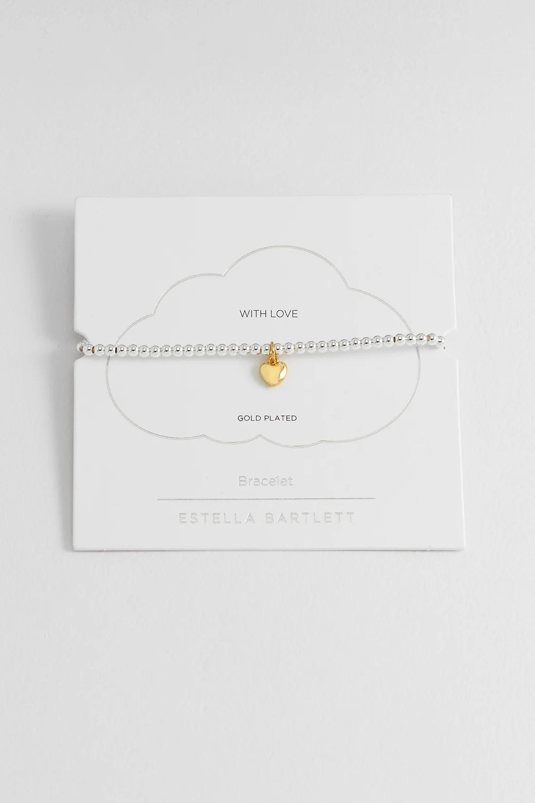 Estella Bartlett - Sienna Beaded Puffy Heart Charm Bracelet