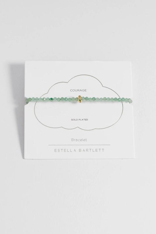 Estella Bartlett - Green Aventurine CZ Disc Amelia Bracelet
