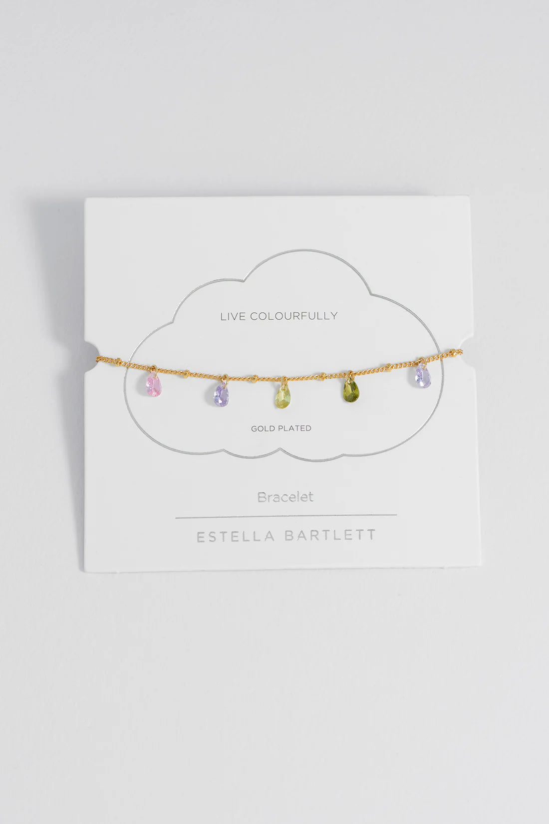 Estella Bartlett - Multi CZ Pear Drop Bracelet