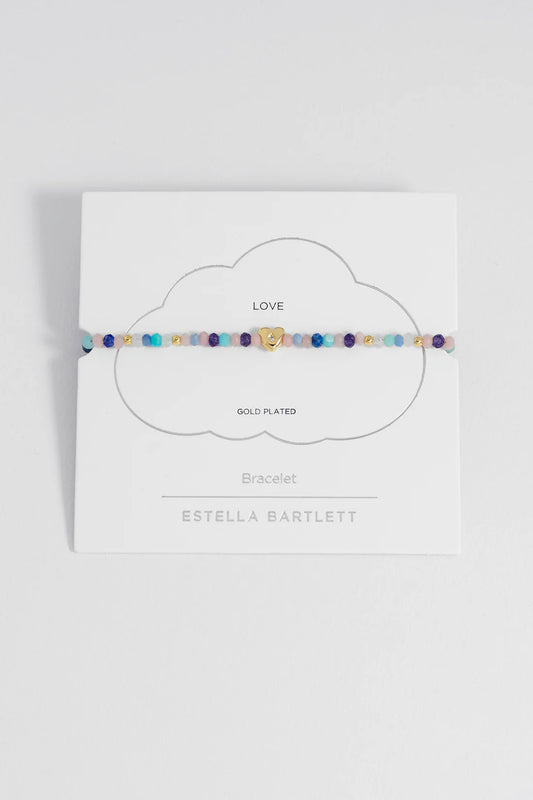 Estella Bartlett - Pastel Gemstone CZ Heart Amelia Bracelet