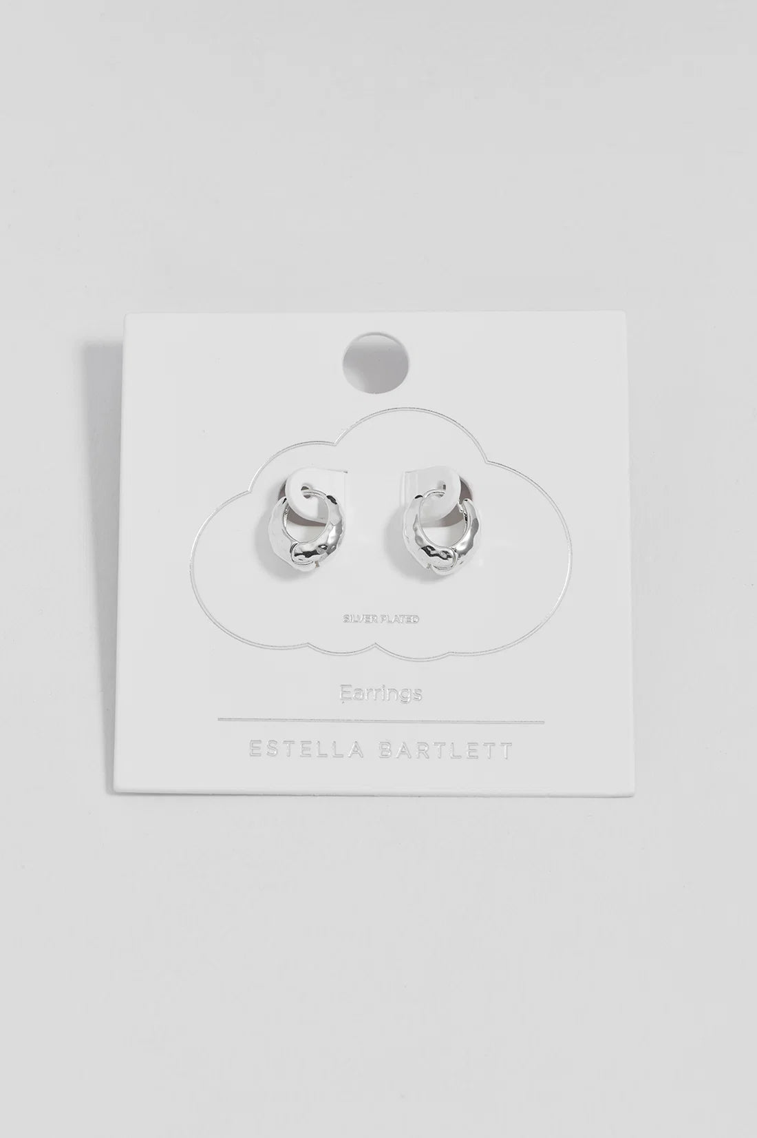 Estella Bartlett - Hammered Huggies Silver Plated