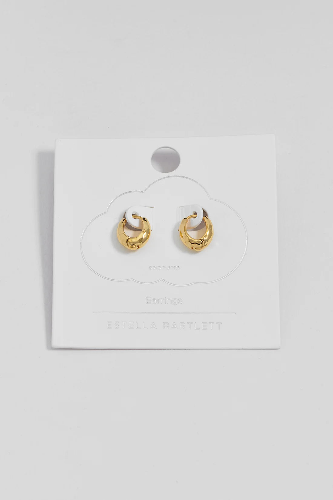 Estella Bartlett - Hammered Huggies Gold Plated