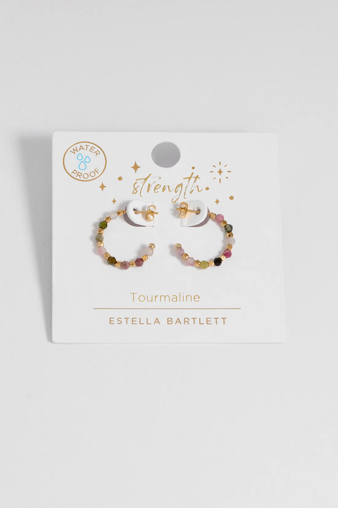 Estella Bartlett - Wellness Tourmaline Coco Beaded Hoops