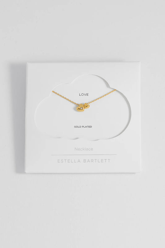 Estella Bartlett - Double Heart and CZ Necklace