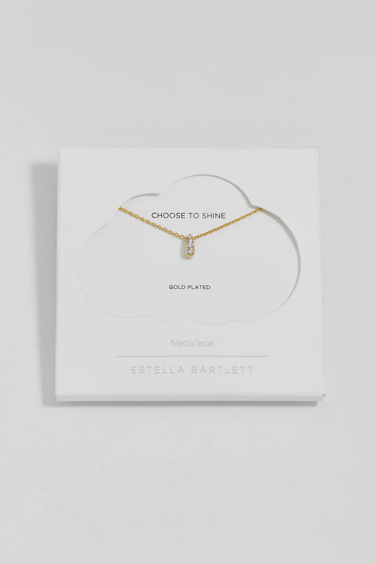 Estella Bartlett - CZ Teardrop Necklace Gold Plated