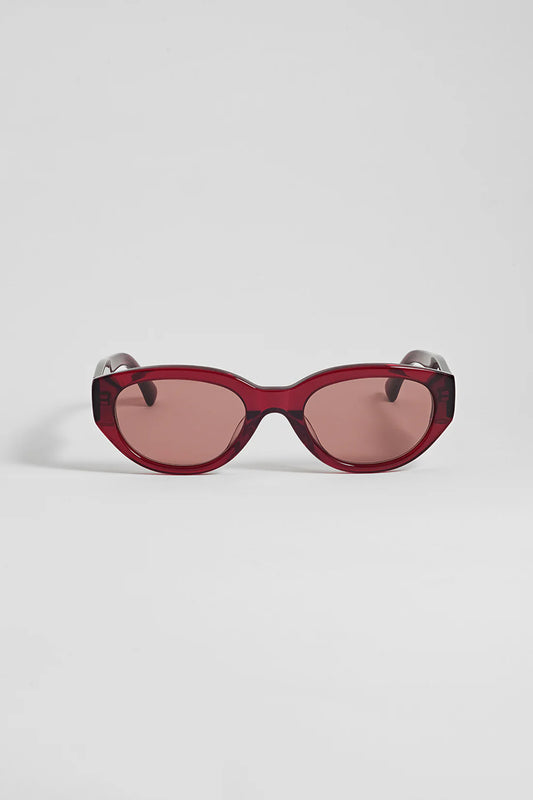 Estella Bartlett - Dark Burgundy Siena Oval Women’s Sunglasses
