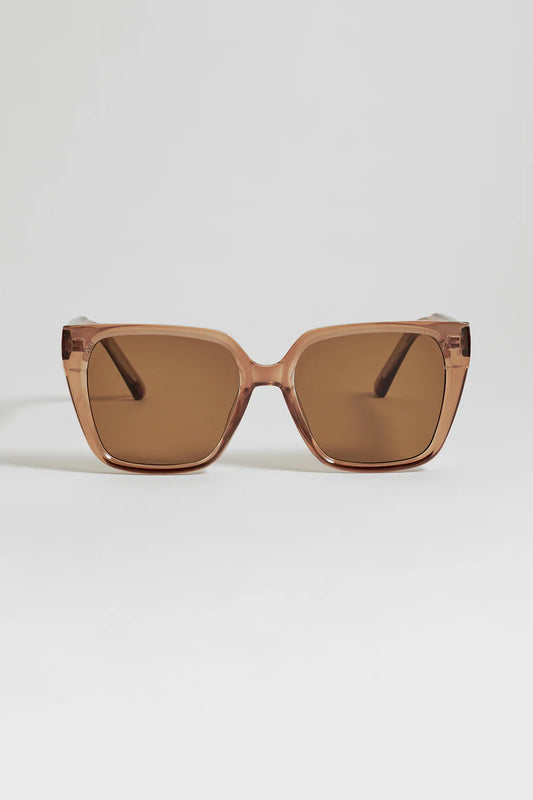 Estella Bartlett - Transparent Champagne Milan Square Women’s Sunglasses