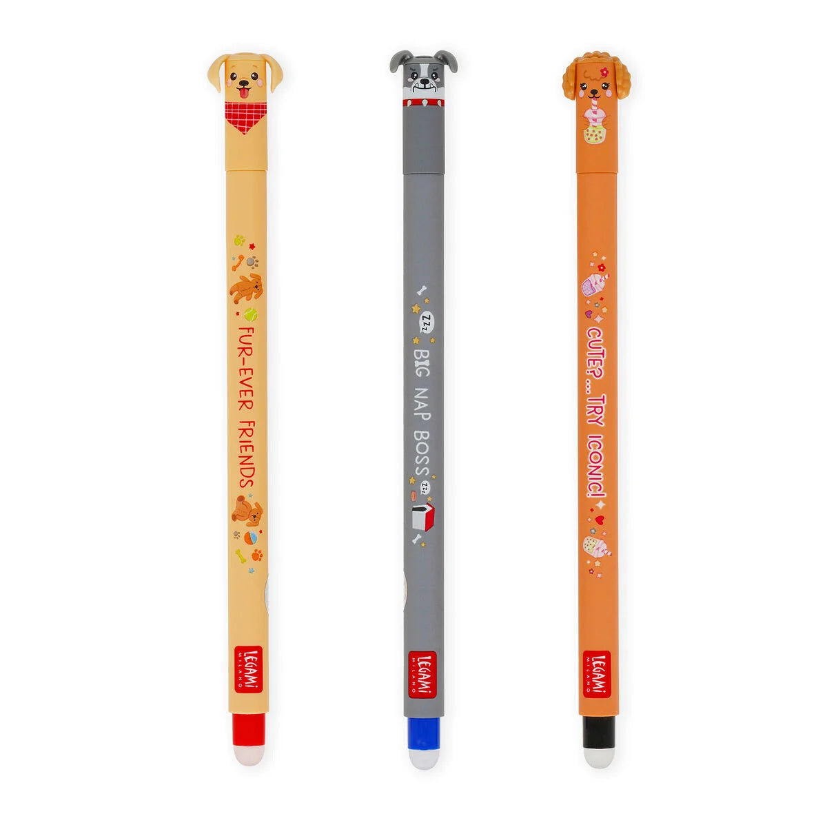 Set of three Erasable Pens - Fur-ever Friends