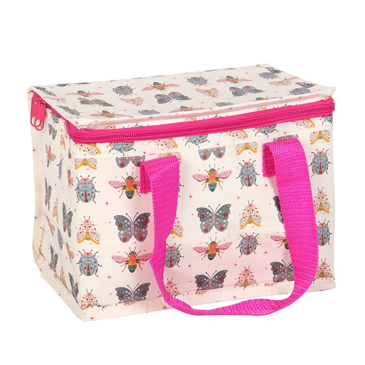 Insulated Lunch Bag - Floral bug print
