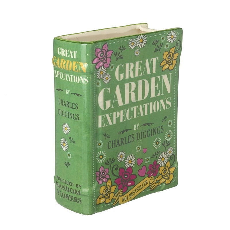 Ceramic Book Vase -Great Garden Expectations (Collection from shop only)