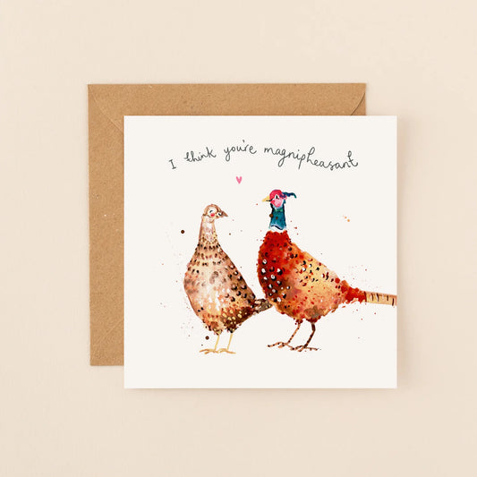 Louise Mulgrew - Valentines (Magnipheasant) card