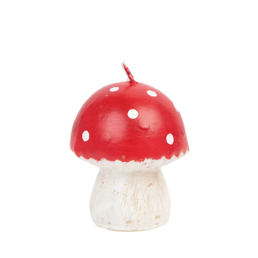 Midnight Forest Red Mushroom Candle - Small