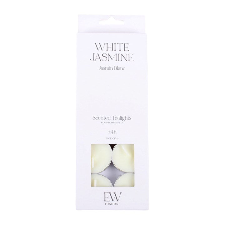 Pack of 10 White Jasmine Scented Tealights