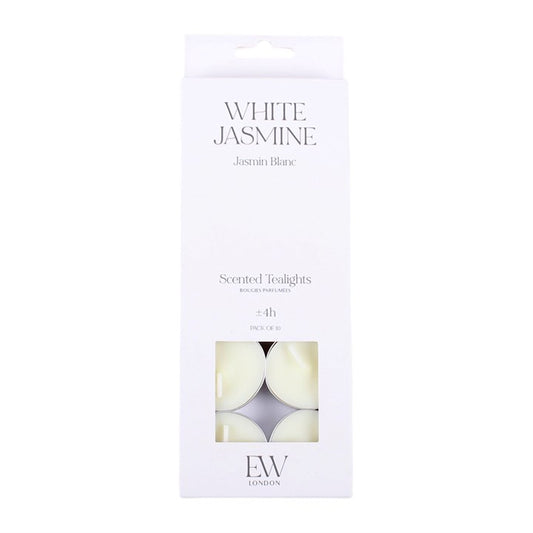 Pack of 10 White Jasmine Scented Tealights