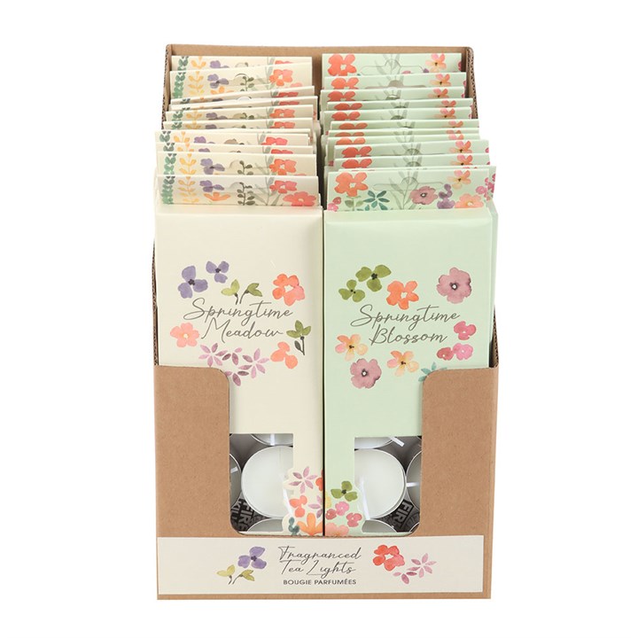 Pack of 10 Spring Floral Tea Lights