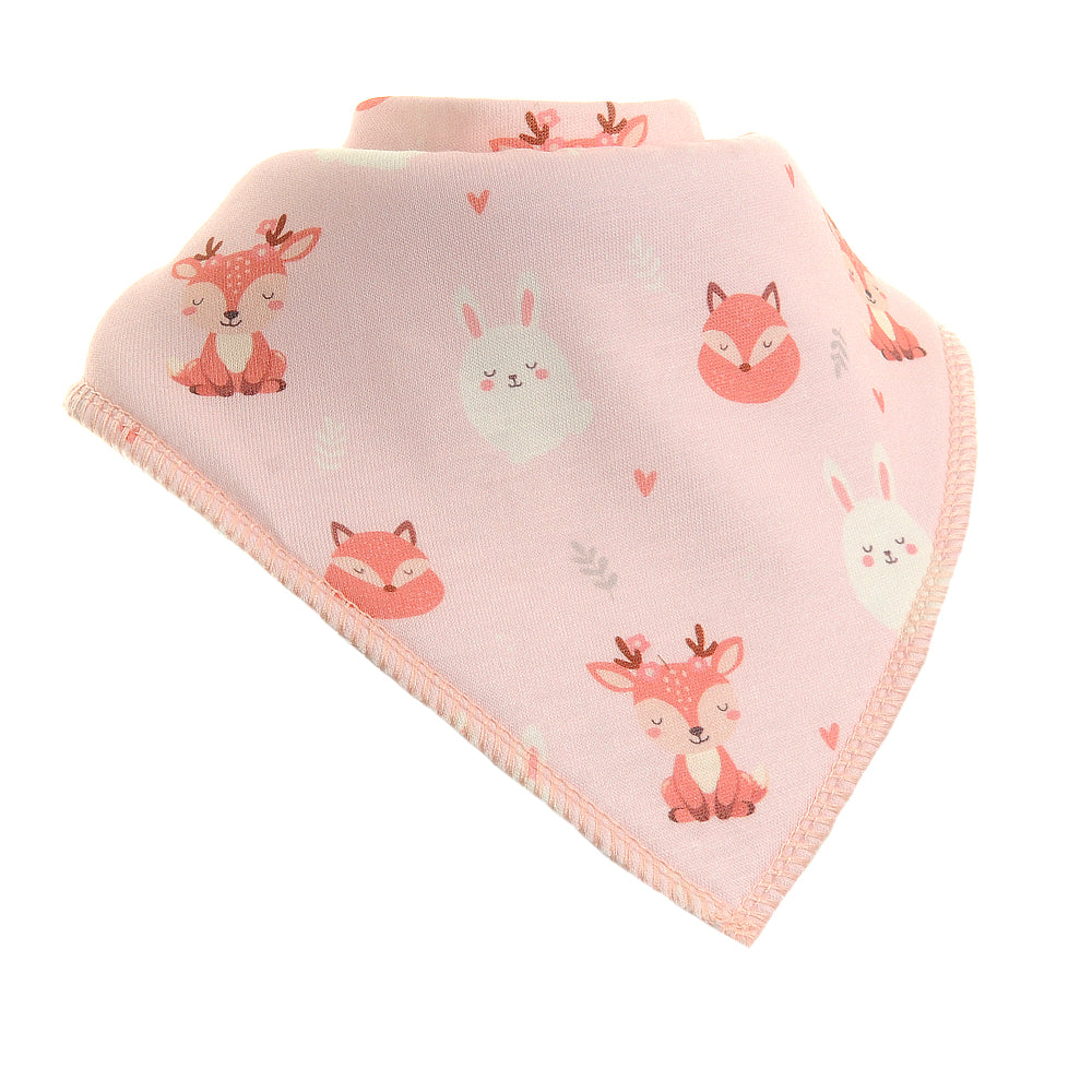 Ziggle Dream Woodland animals Print Bib