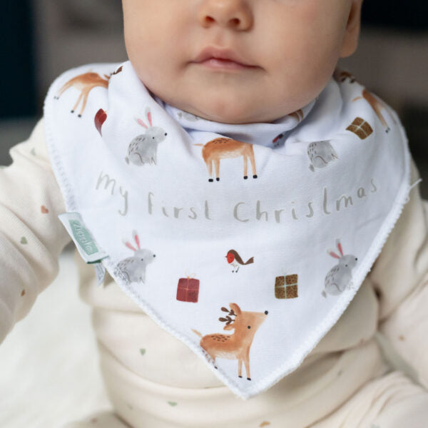 Ziggle 'My First Christmas' Animal Bib