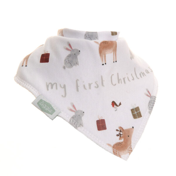 Ziggle 'My First Christmas' Animal Bib