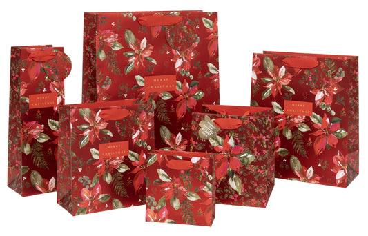 Christmas Gift Bags - Perfect Poinsettia