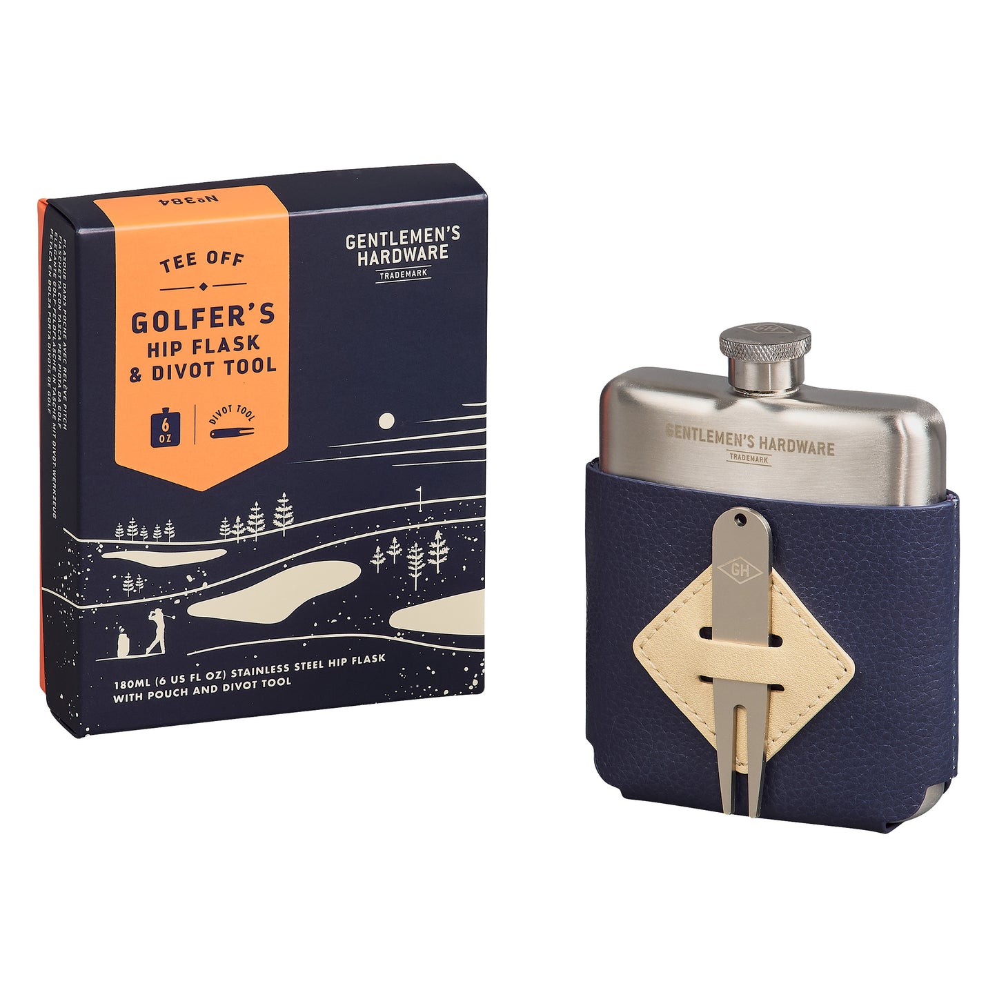 Golfer's Hip Flask & Divot Tool