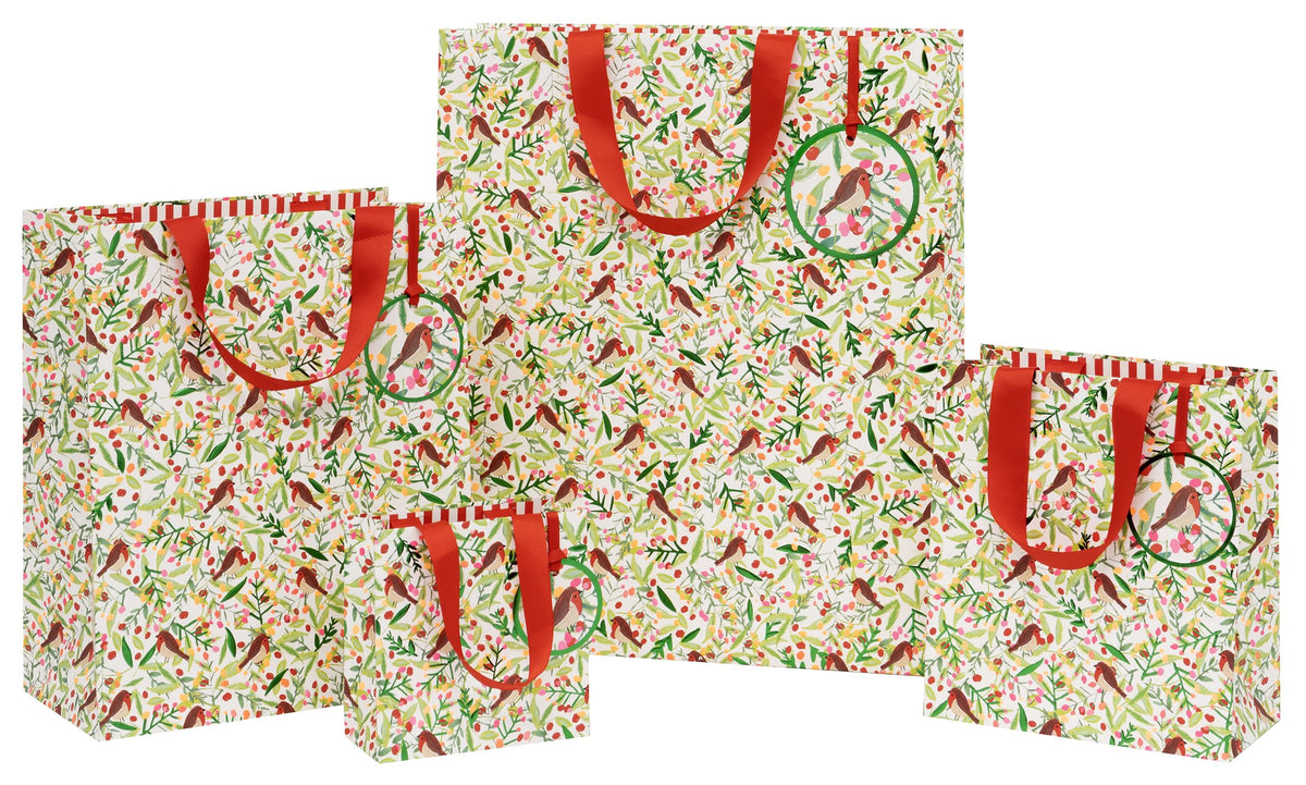 Glick - Christmas Gift Bags - Berry Merry Robins