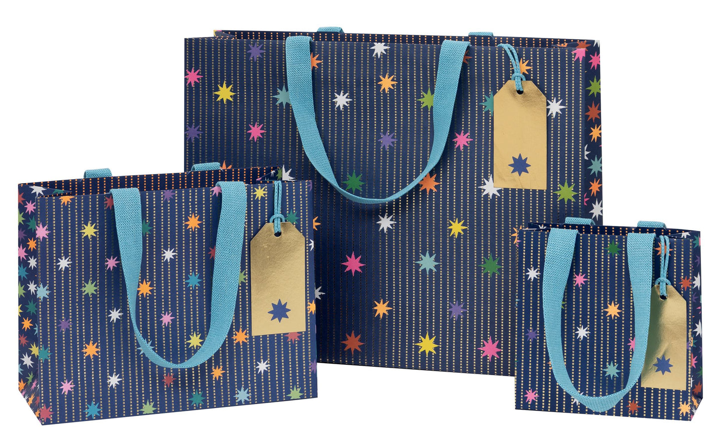 Glick Blue / Pink Star Gift Bag Various Sizes