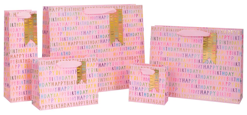 Glick - Pink Happy Birthday Gift Bag