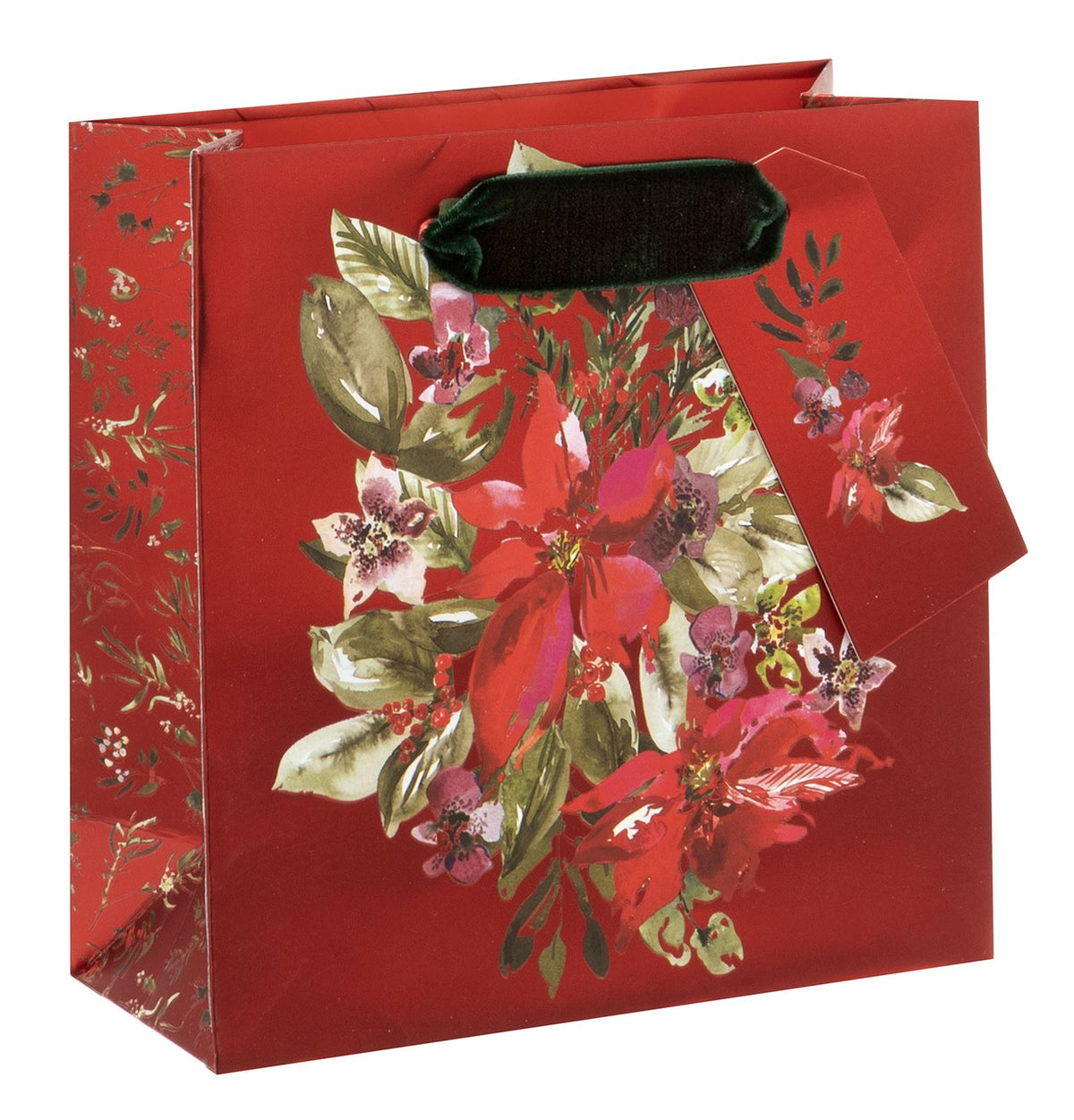 Glick - Small Gift Bag -  Plush Poinsettia