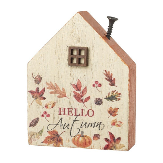 'Hello Autumn' Wooden House