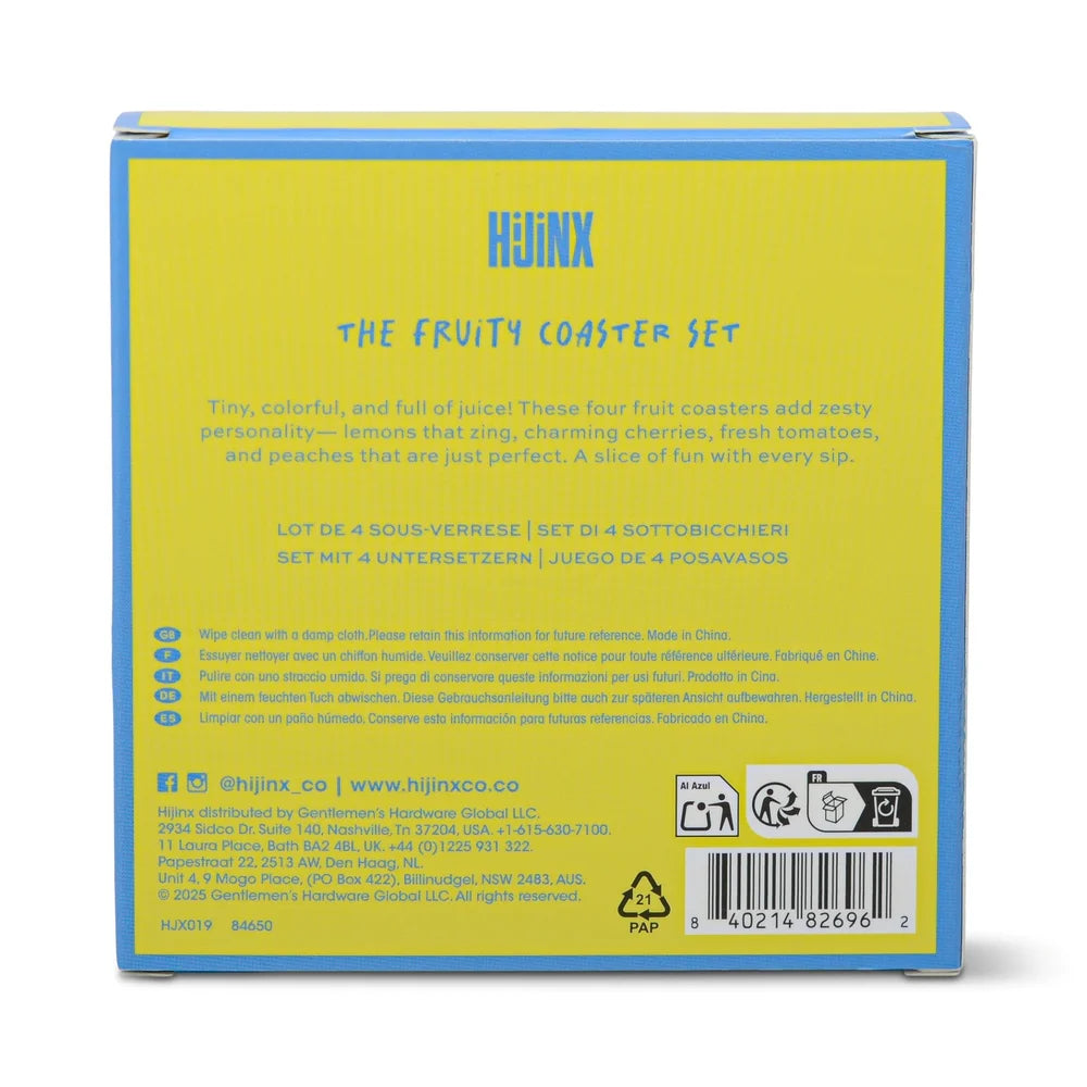 HiJinx set of 4 coasters