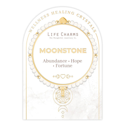 Moonstone & Gold Healing Crystals Bracelet