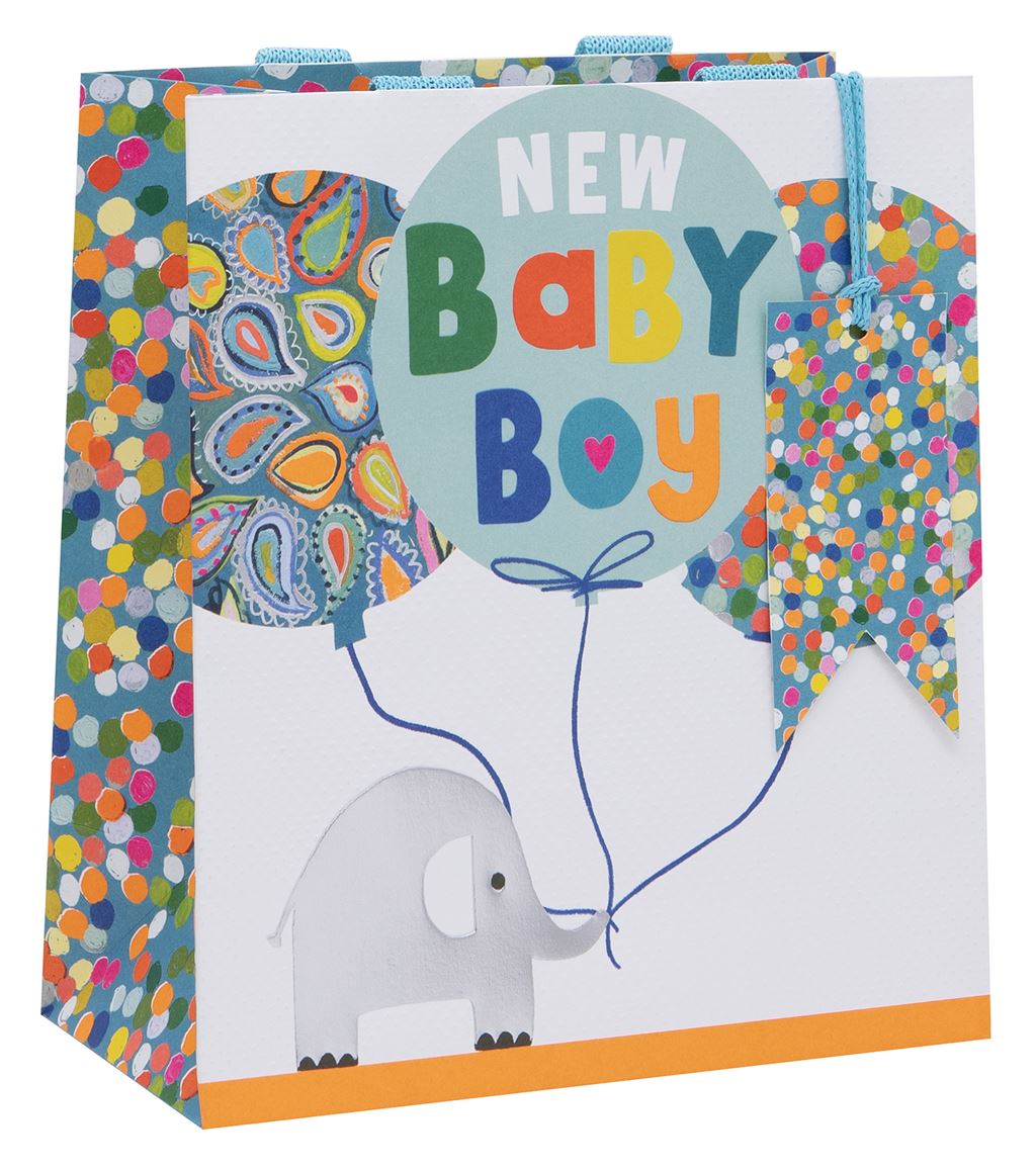 Glick - Baby Blue Elephants Gift Bags