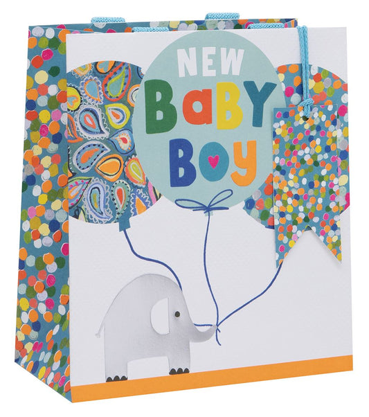 Glick - Baby Blue Elephants Gift Bags