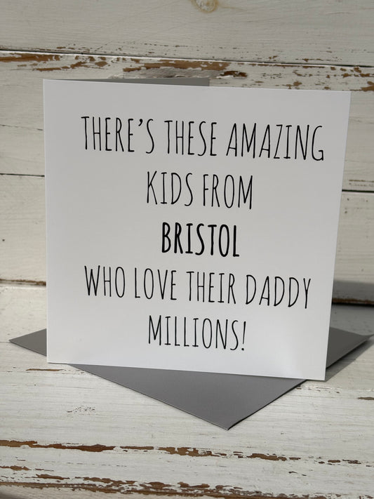 Wotamug - Bristol kids Father's day card