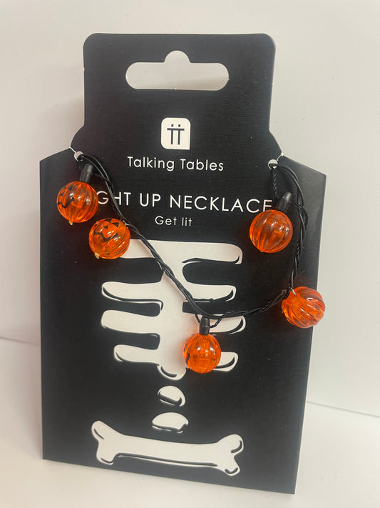 Sale - Pumpkin light up necklace